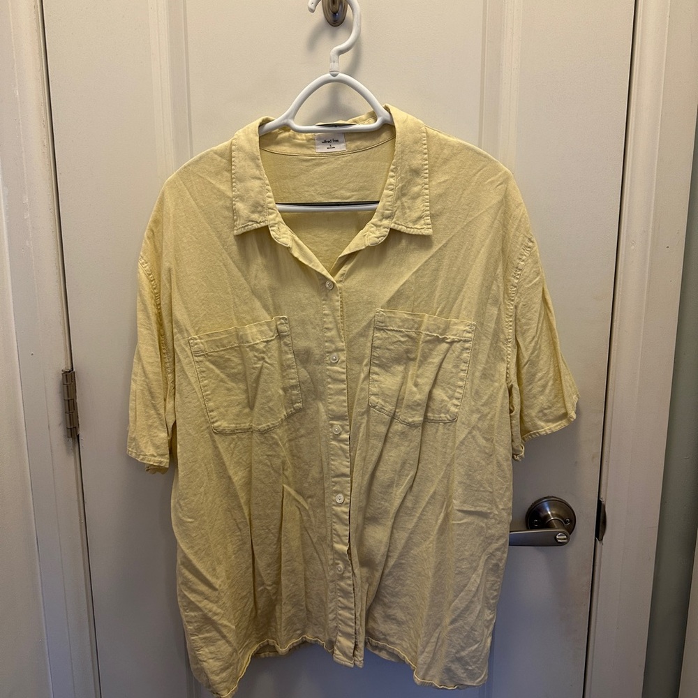 Men's Yellow Casual Shirt
